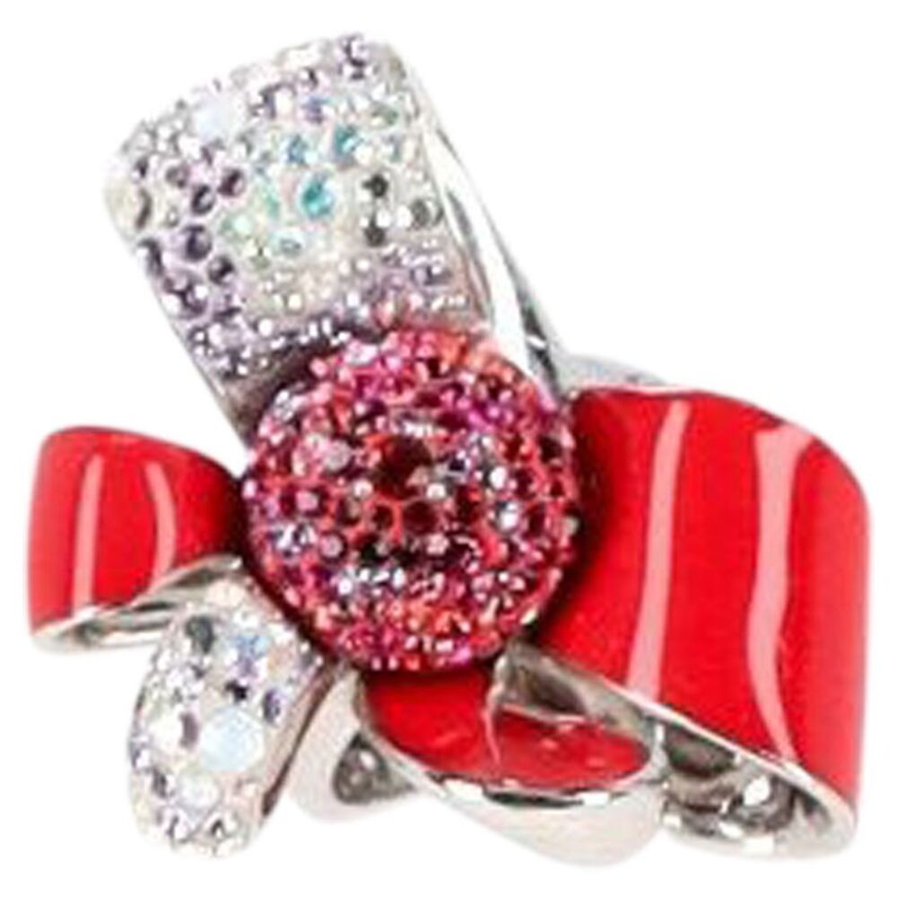 Swarovski Nirvana Bow Ring in Silver Metal